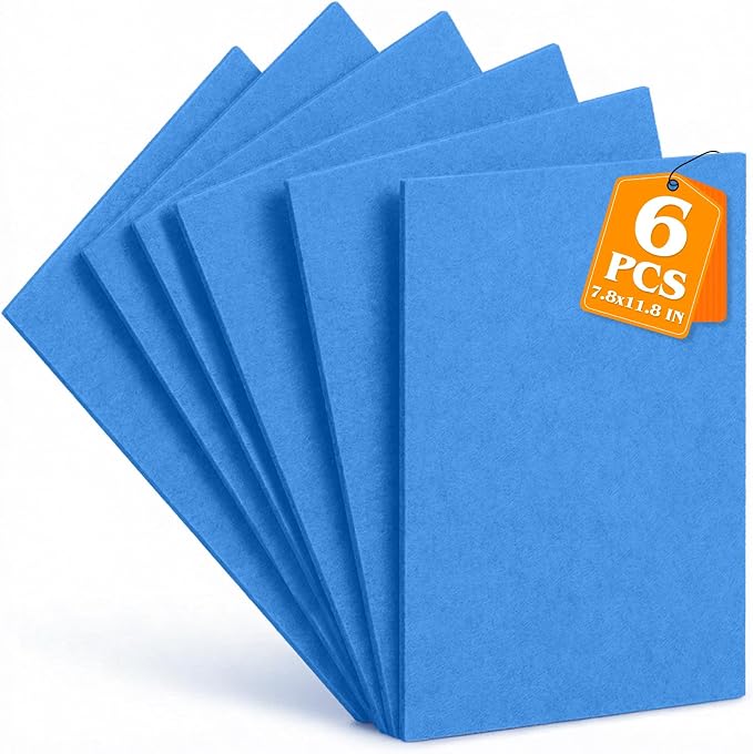 Sky Blue Stiff Felt Sheets 2mm Thick by Grainear