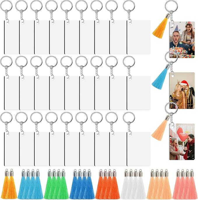 Sublimation Keychain Blanks Bulk 120 Pcs, Double Sided Sublimation Blanks by Unknown