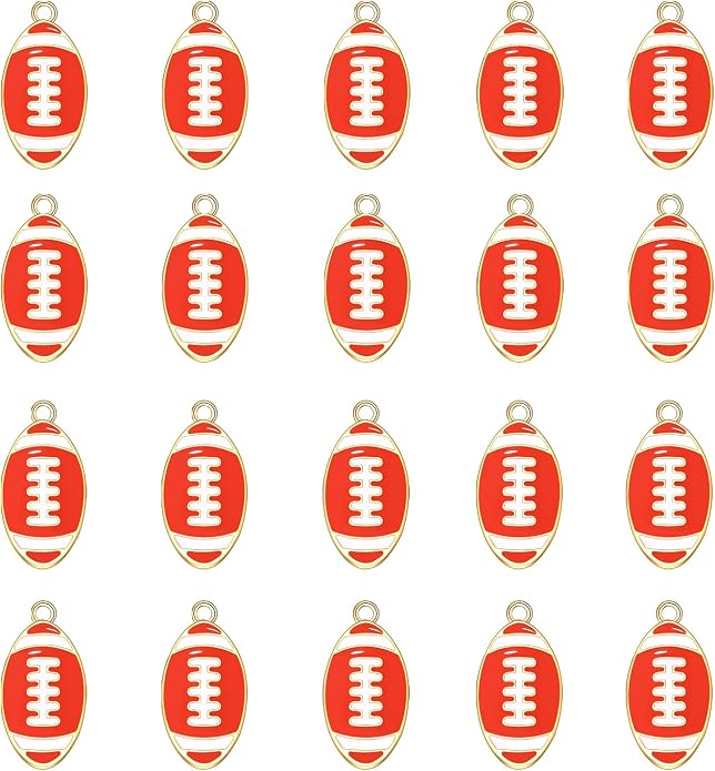 20PCS Sports Charms Enamel Basketball Baseball Pendant Charms by ANGLESJELL