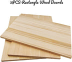 3PCS Rectangle Wood Boards Unfinished Wood Blocks - Image 2