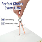 Mr. Pen- Geometry Set, Rose Gold & Pink | 6 Inch Swing Arm Protractor, Set - Image 8