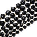 34pcs Natural Black Tourmaline Stone Beads - Image 6