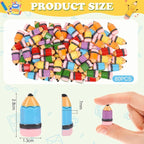 JUNEBRUSHS 80 Pcs Mini Resin Pencils, Back to School Resin Crayon Charms Mini - Image 2