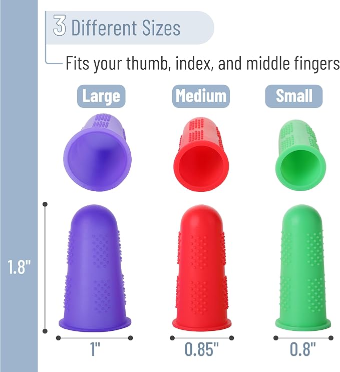 Mr. Pen- Silicone Hot Glue Gun Finger Caps, 3 Sizes | Reusable Silicone Finger - Image 3