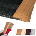 1/5 inch Height Floor Transition Strip, Self Adhesive Carpet Wood Tile Vinyl Flooring Laminate Transition Cover Edge Trim Gap Doorway Threshold for Uneven Floors (120 inches, Light Brown Coffee)