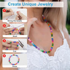 XSEINO About 7200PCS 6mm Glass Beads Bracelet Making Kit, 144 Assorted Designs - Image 4
