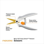 Fiskars Easy Action Micro-Tip Titanium Scissors, Sharp Blades - Image 2