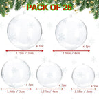 Christmas Ornaments Balls 25pcs Clear Plastic Fillable Ornaments - Image 2
