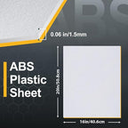 Plastic Sheet 16" x 20" x 0.06", Abs Plastic Sheets 6 Pack - Image 2