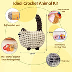 Zepiany Crochet Kit for Beginners, Crochet Cat Beginner Crochet Kit for Adults - Image 4