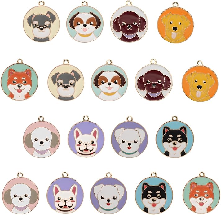 Bulk Gold Enamel Charms for Jewelry Making, Colorful Metal Charms Pendant for by stino