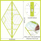 Kanayu 60 Degree Diamond Ruler Acrylic Patch Templates 60 Degree Triangle Ruler - Image 2