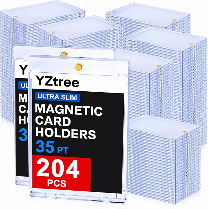 204ct Magnetic Trading Card Holders: 35pt One Touch Card Holder, U-V Protection by YZtree