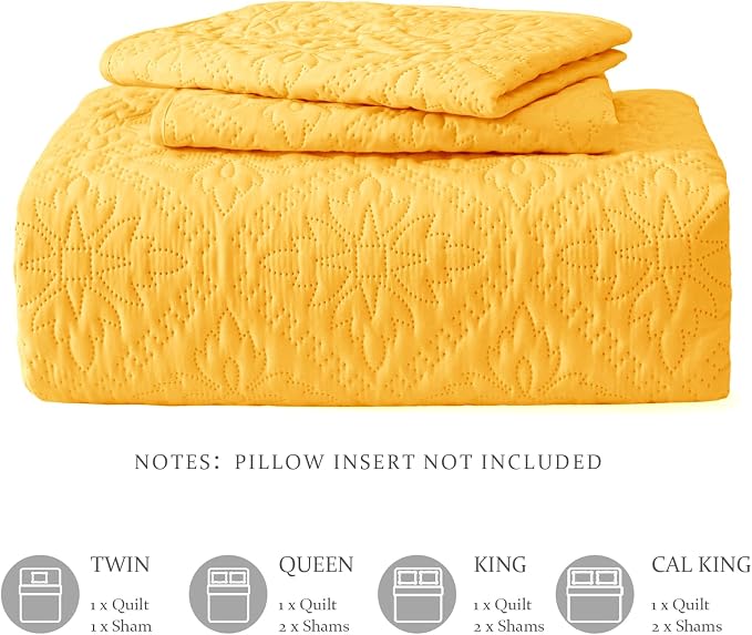 Exclusivo Mezcla King Quilt Bedding Set, Lightweight Soft Bedspreads Coverlets - Image 6