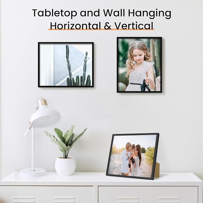 upsimples 8x10 Picture Frame Set of 3, Made of High Definition Glass - Image 5