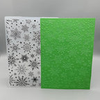 3D Plastic Embossing Folder Template Christmas Diverse Snowflakes Texture 5x7 by Unknown