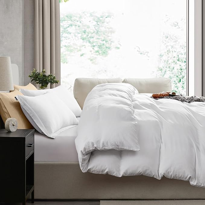 Nestl White California King Duvet Cover Sets - Image 7