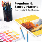 Watercolor Paper Pad 9x12, 140lb/300gsm Cold Press Drawing Paper, 20 Sheets - Image 4