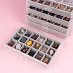 Rock Display Case, Rock Collection Box, 90 Grid Rock Collection Display Case - Image 7