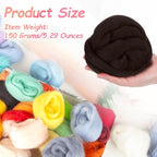 PATIKIL Wool Roving Yarn, 150G/5.3OZ Soft Felting Wool Pure Chunky Roving Yarn - Image 2