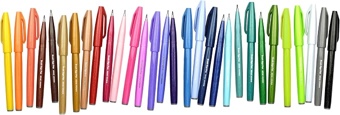 Pentel Fude Touch Sign Pen, Felt Pen Like Brush Stroke - Image 5
