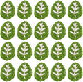 FINGERINSPIRE 20PCS Small Crochet Leaves Handmade Green Leaf Embellishments by FINGERINSPIRE