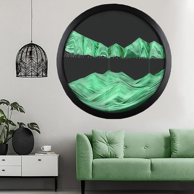 TNSLGHS Moving Sand Art, Wall Mounted Sand Art Liquid Motion, 360°Rotate Moving by Unknown