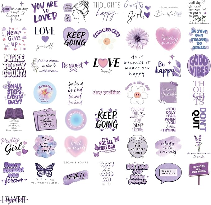 50 PCS Motivational Quote Stickers - Image 3