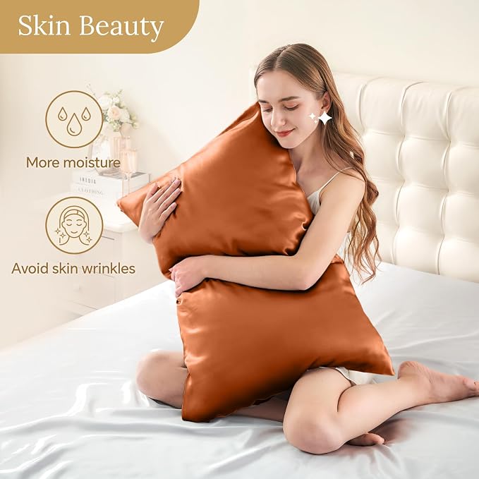 INFIIXSO Mulberry Silk Pillow Cases King Size Set of 2, Silk Pillowcase - Image 3