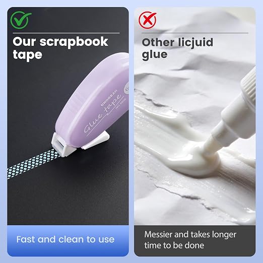 4 Pack Double Sided Tape Roller, Scrapbook Supplies, Glue Tape Roller - Image 3