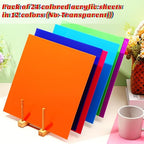 Remerry 24 Pcs 12 x 12 Inch Colored Acrylic Sheets, 12 Colors Opaque Panels - Image 6