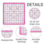 12 Quilting Rulers, Quilting Square Ruler, Quilting Rulers and Templates - Image 3