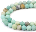 MJDCB Natural Matte Amazonite Round Loose Beads by MJDCB