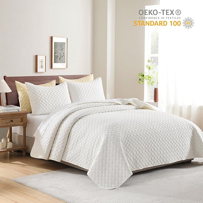 HORIMOTE HOME Cream Quilt Twin Size, Lightweight Quilt - Image 5