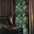 Purple Grape Vine Green Leaf Stained Glass Window Films Decorative Double-Side - Image 2