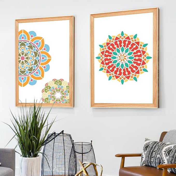 Mandala Stencils for Painting, Small Diwali Rangoli Stencils for Crafts on Wood - Image 5