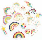 Bulk Gold Enamel Charms for Jewelry Making, Colorful Metal Charms Pendant for - Image 5