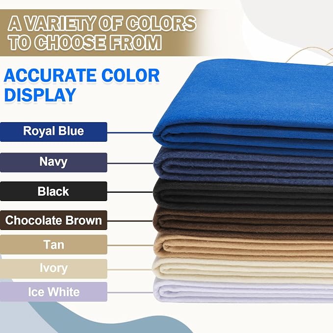 XSEINO Ice White Large Felt Fabric 36" X 36 ", 1.4 mm Thick Soft Felt Fabric - Image 5