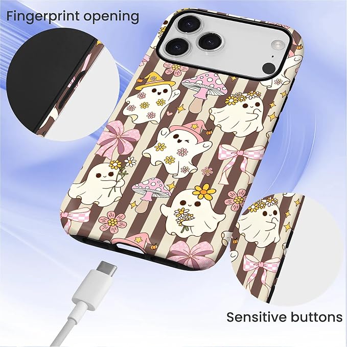 Case for iPhone 17 Pro, Scratch Resistant Hybrid Double Layer Hard Shell，Cute - Image 4