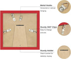 5x5 Picture Frame with Wavy Mat, Wooden Real Glass 5 x 5 Photo Frame - Image 4