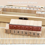 42 Pcs Letter Stamps, Rubber Stamps Alphabet Stamps, Wooden Stamps Number - Image 3