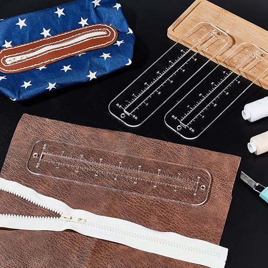 PH PandaHall 6pcs 3 Sizes Zipper Making Templates - Image 5