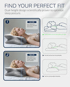Cervical Neck Pillow for Side & Back Sleepers, Ergonomic Memory Foam Pillow for - Image 7