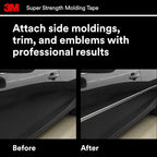 3M Super-Strength Molding Tape, 1/2 in x 15 ft, High Strength Double-Sided - Image 6