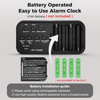 Acedeck Battery Operated Digital Clock: Cordless Small Alarm Clock - Image 4