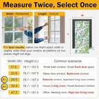 Window Privacy Film with Cutting Grid, Non-Adhesive Stained Glass Window Film - Image 6