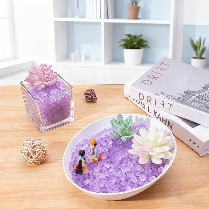 Keedolla Lavender Aquarium Rocks Betta Fish Tank Gravel 14oz Frosted Sea Glass - Image 6