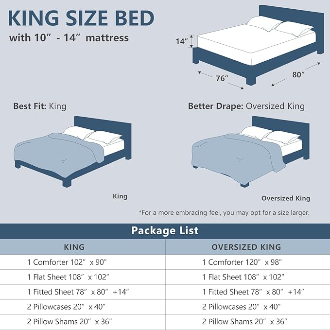 CozyLux King Size Comforter Set Forest Green - Image 6