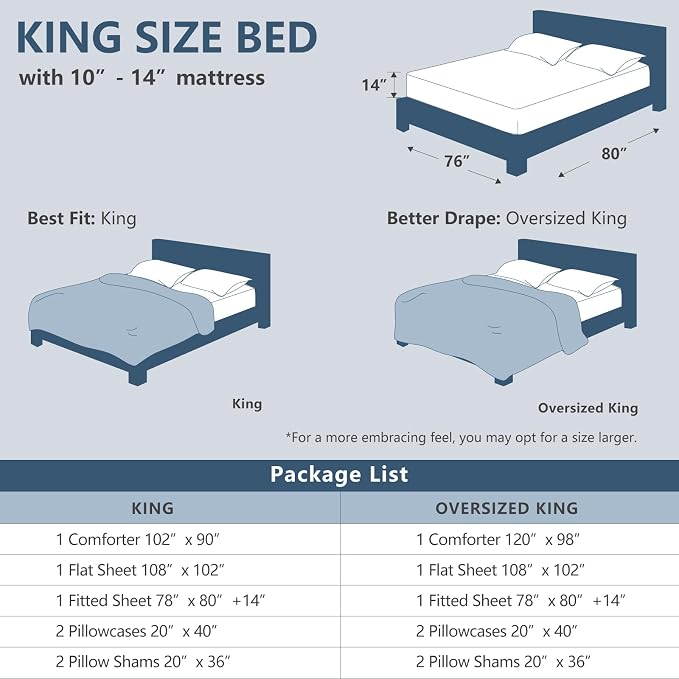 CozyLux King Size Comforter Set Brown - Image 6