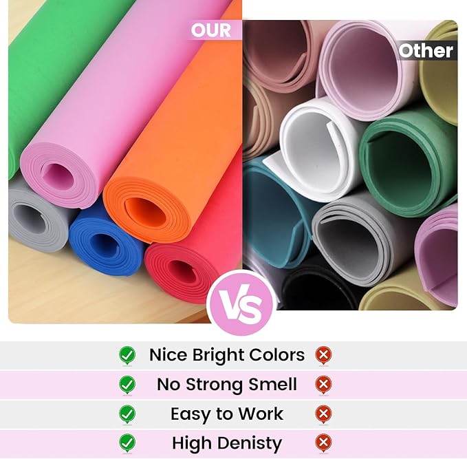Do²ping Pink Eva Foam Sheets Roll, 3mm EVA Craft Foam 49''x13.5'' High Density - Image 5